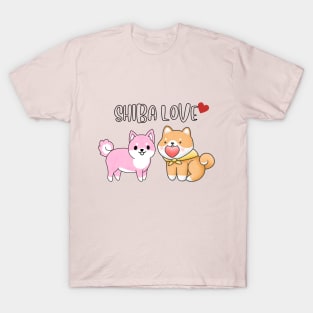 SHIBA LOVE - Valentines Day T-Shirt